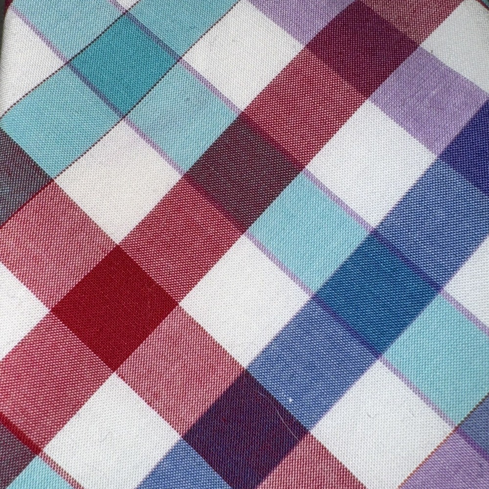 Tommy Hilfiger Red Blue Green Check Plaid Cotton‎ Spring Summer Preppy Tie